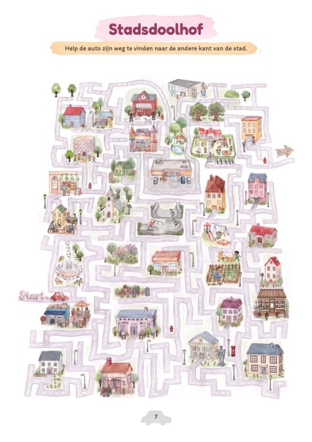 Doolhof puzzelpagina voor kinderen